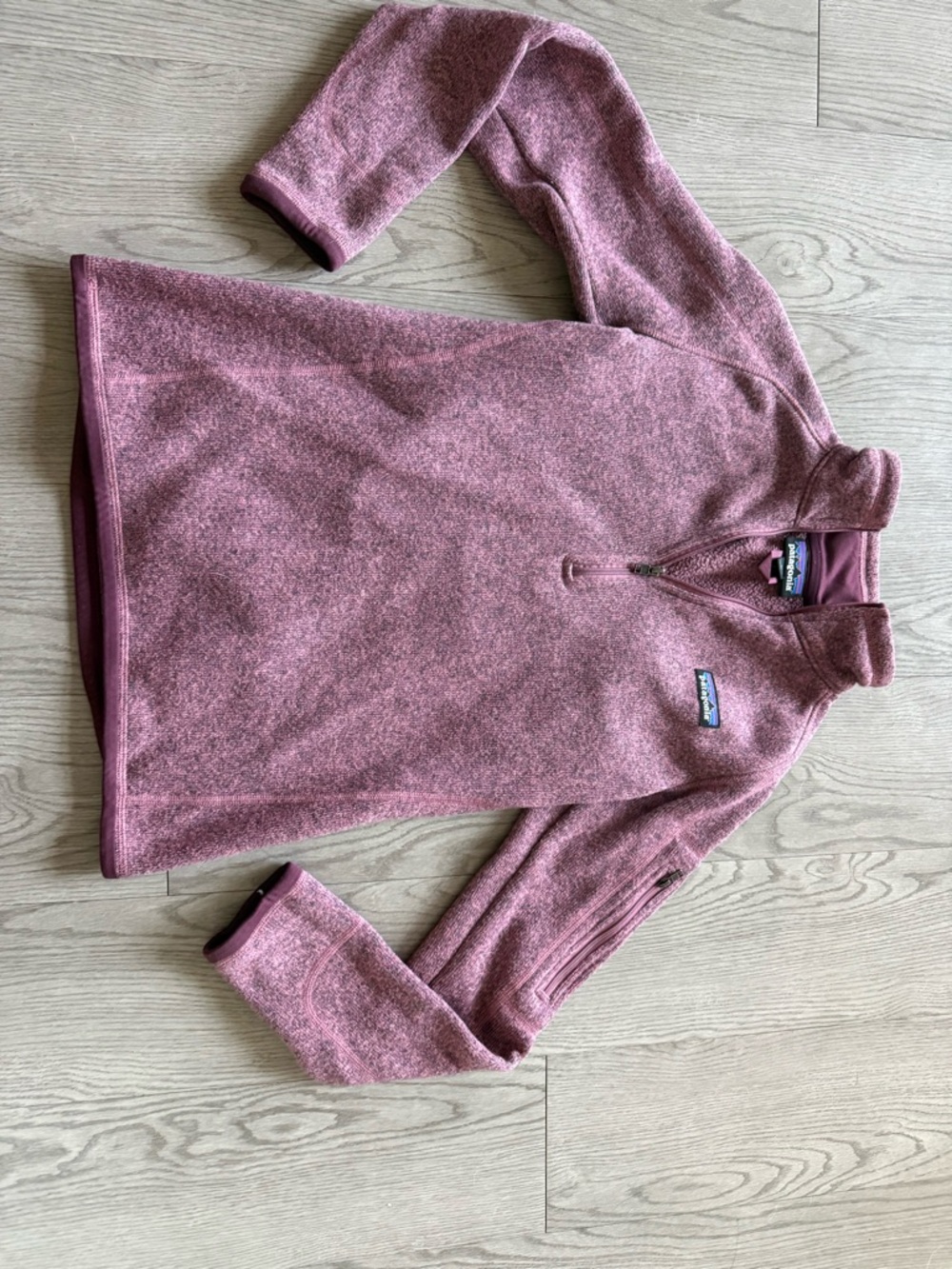 Patagonia Womens Pink Quarter-Zip Fleece Pullover